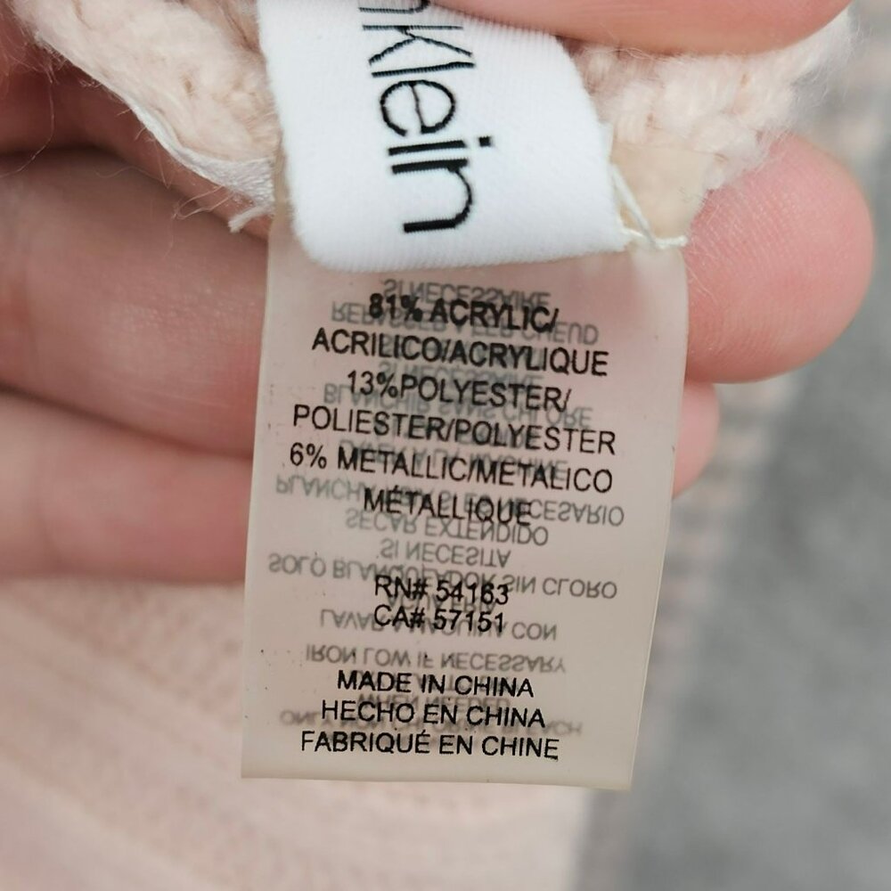 Calvin Klein Scarf Rectangular Pink Metallic Silv… - image 7